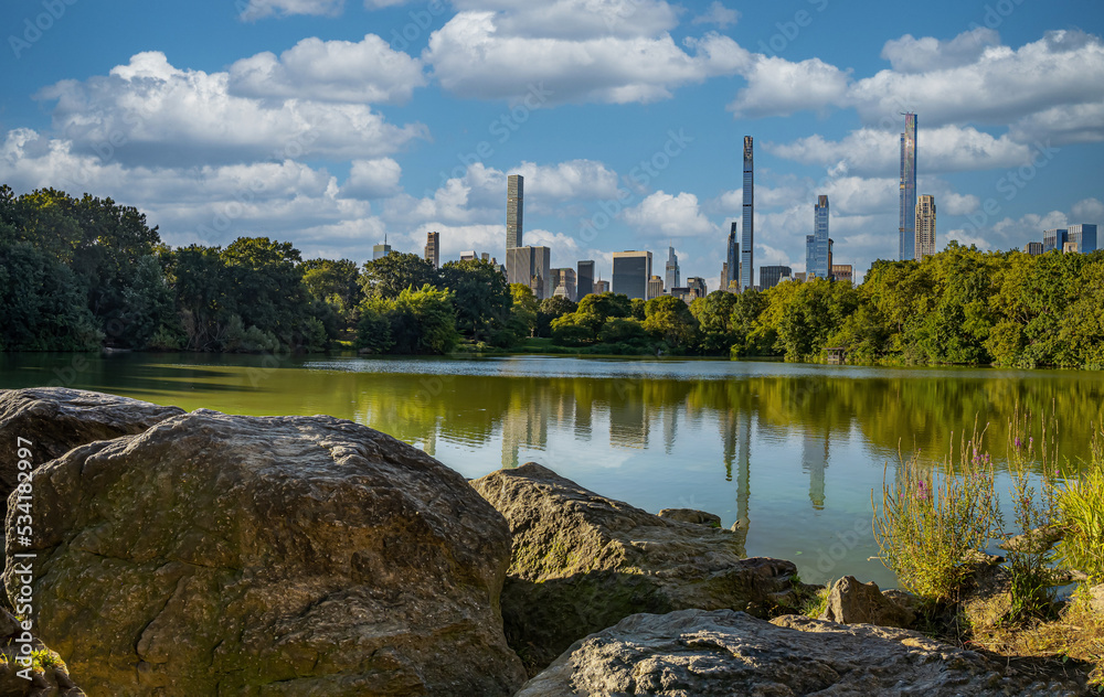 Central Park, New York City at the lake