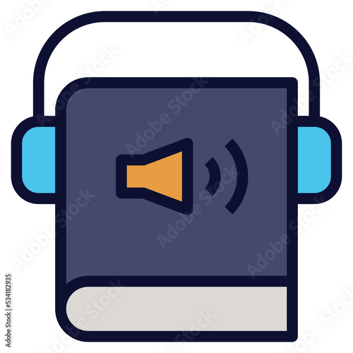 audiobook modern line style icon