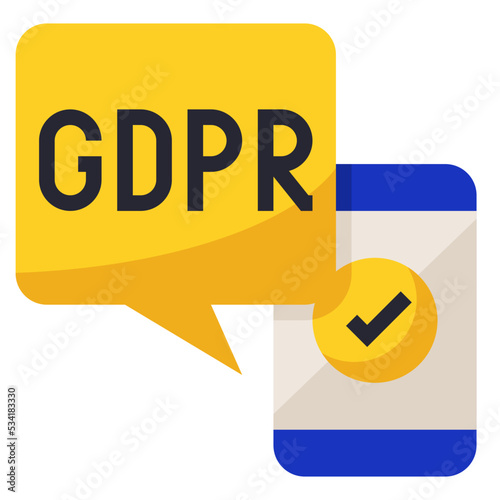 gdpr modern line style icon