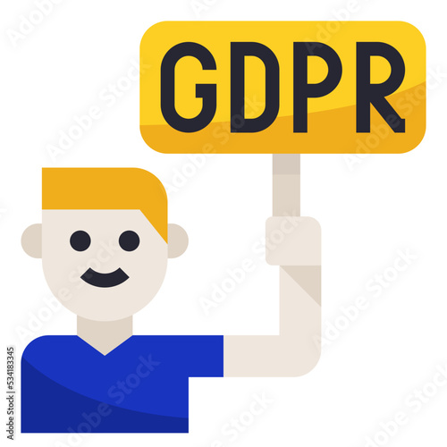 gdpr modern line style icon