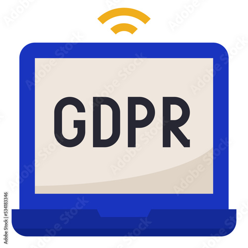 gdpr modern line style icon