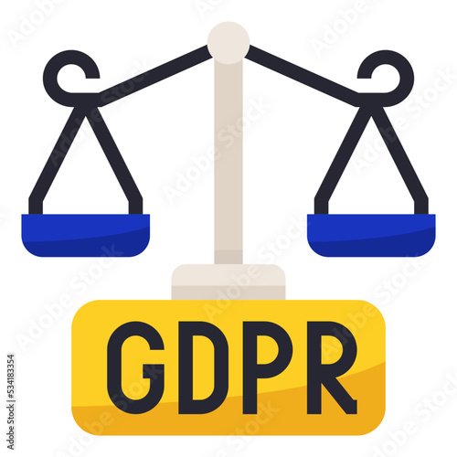gdpr modern line style icon
