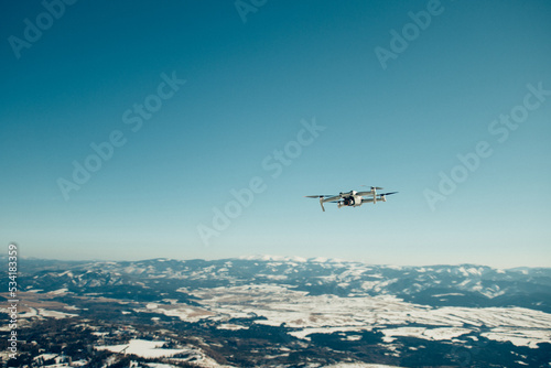 mountain summit slovakia hills mountain range sunny sun view hiking ice snow wubter drone air2s mavic dji flying