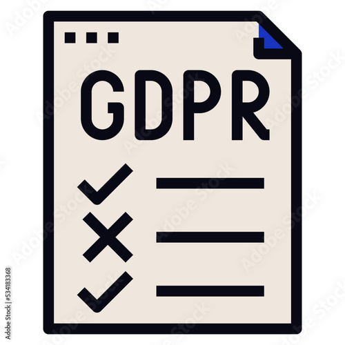 gdpr modern line style icon