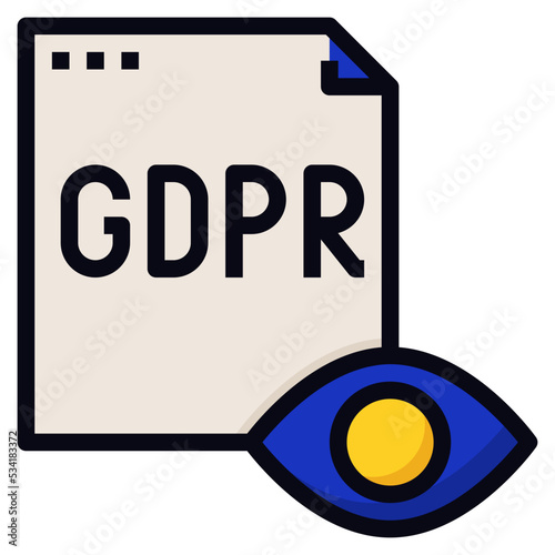 gdpr modern line style icon