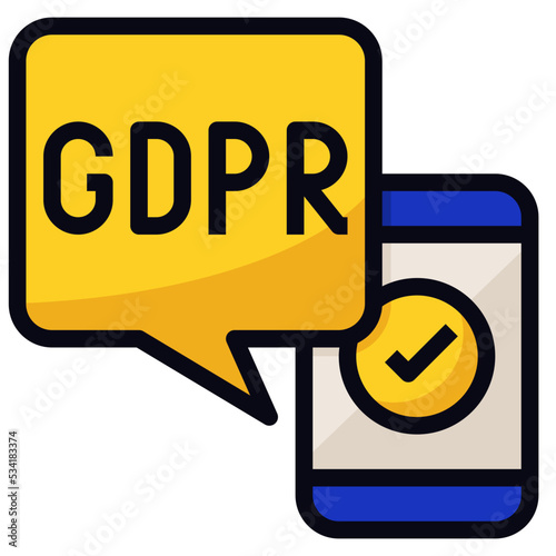 gdpr modern line style icon