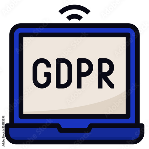 gdpr modern line style icon