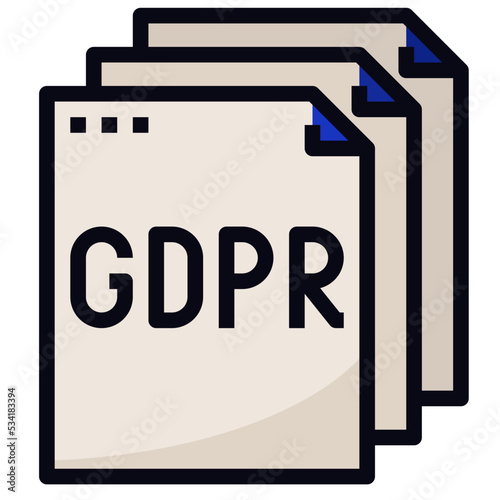 gdpr modern line style icon