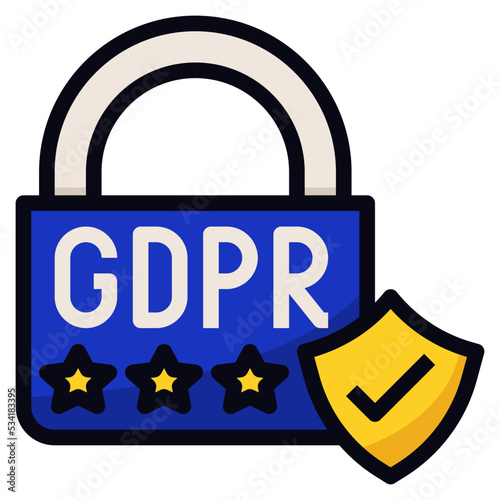 gdpr modern line style icon