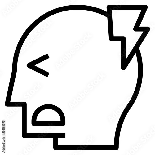 headache modern line style icon