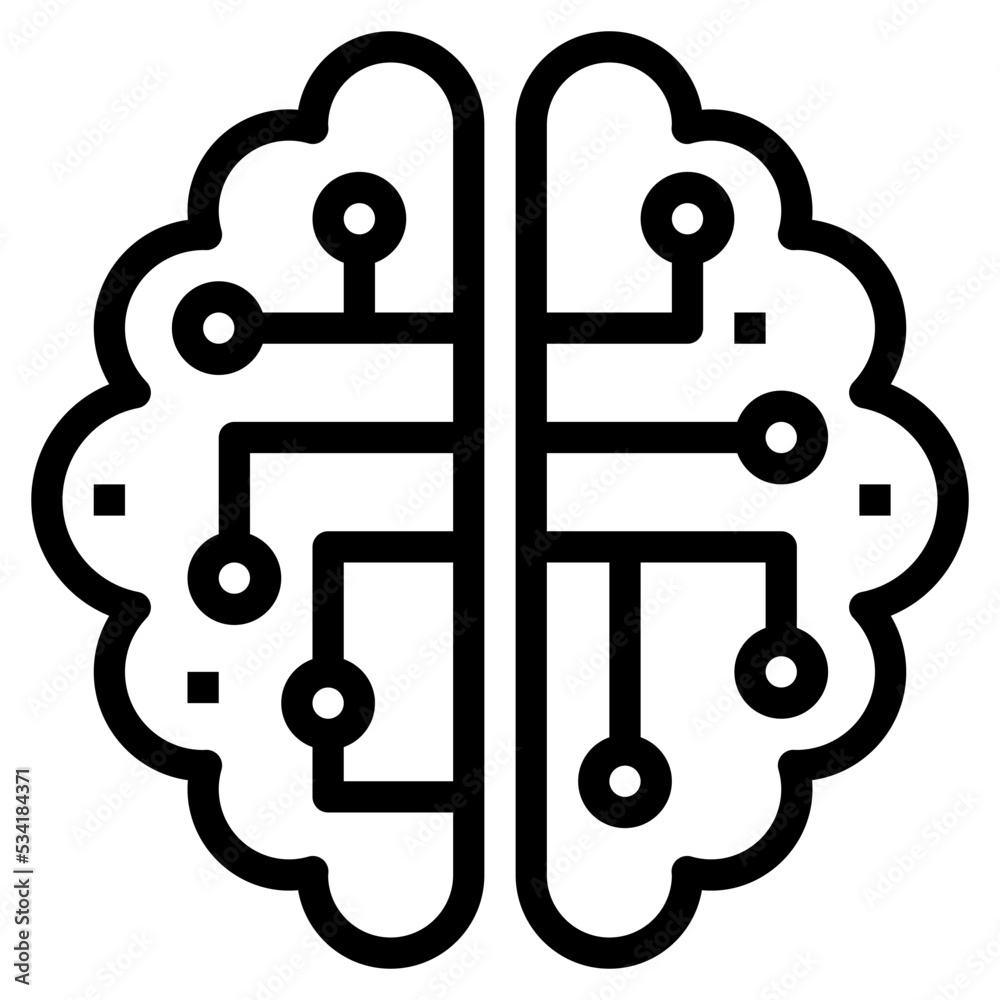 digital modern line style icon