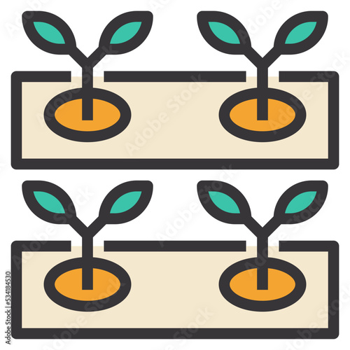 hydrophonic modern line style icon
