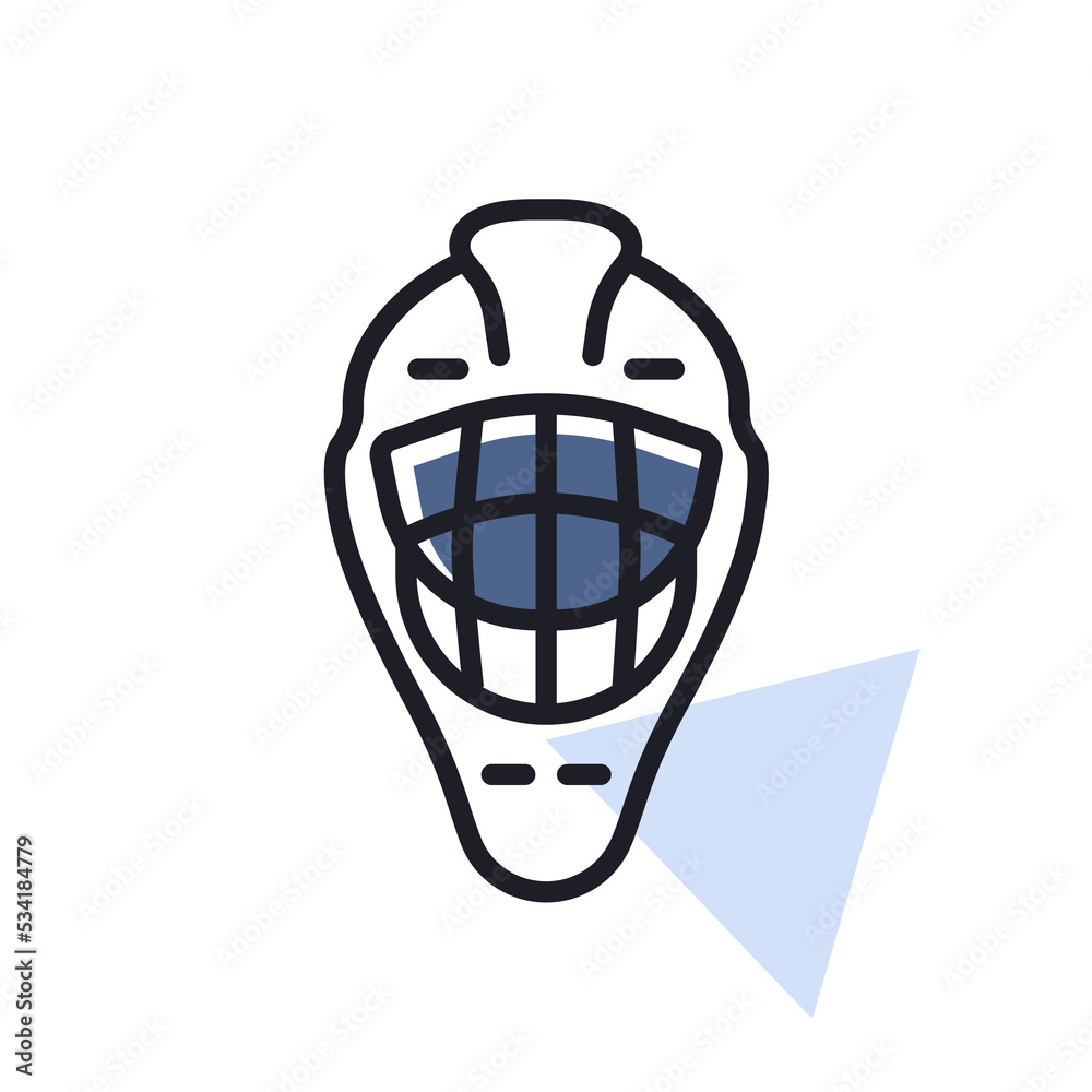 Goalie helmet vector isolated icon. Winter sign Goalie helmet vector isolated icon. Winter sign