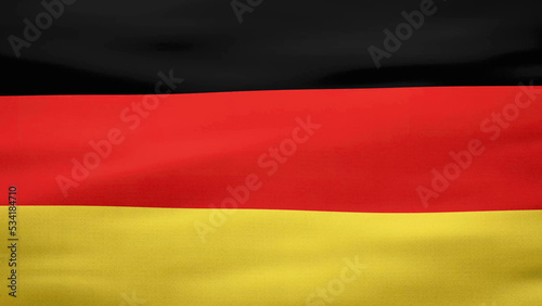 German flag, Rippled silk texture - 3D illustration