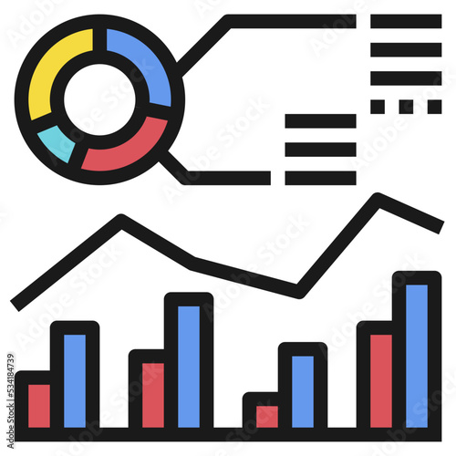 analytics modern line style icon