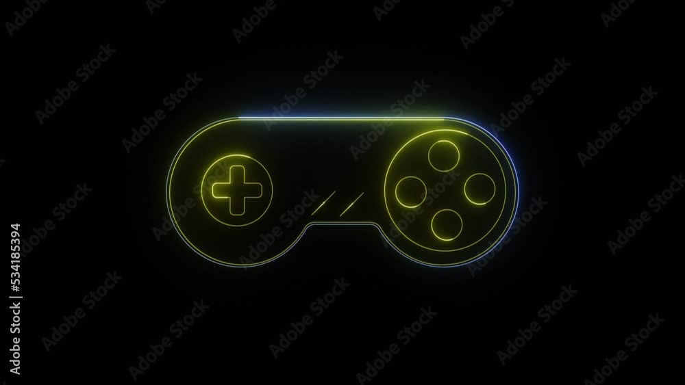 Neon Gamepad, Video Games Concept Background, Animation, Loop
Neon Gamepad, Video Games Concept Background, Animation, Loop