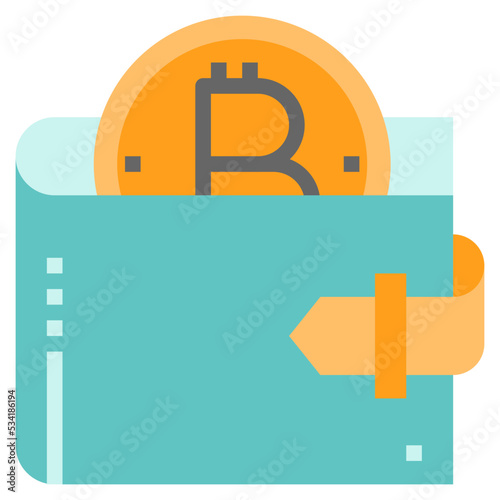 bitcoin modern line style icon