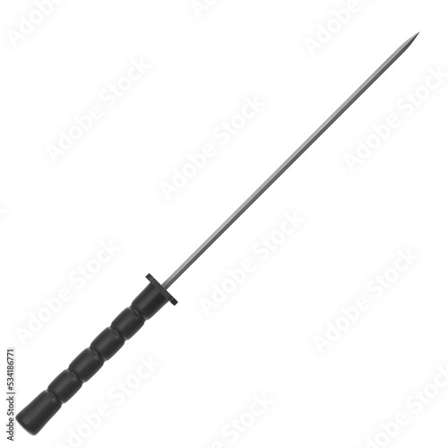 Photo 3d rendering illustration of a bayonet