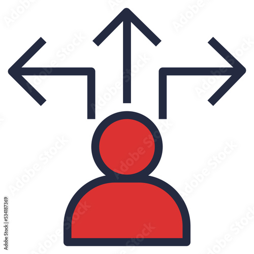 decision modern line style icon