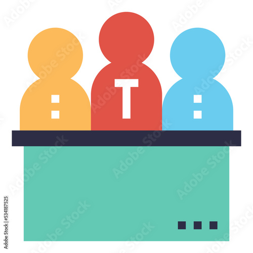 committee modern line style icon