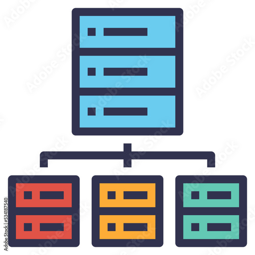 database modern line style icon