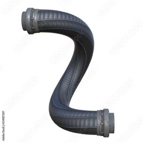 SciFi Tube Pipe Illustration with Transparent Background PNG
