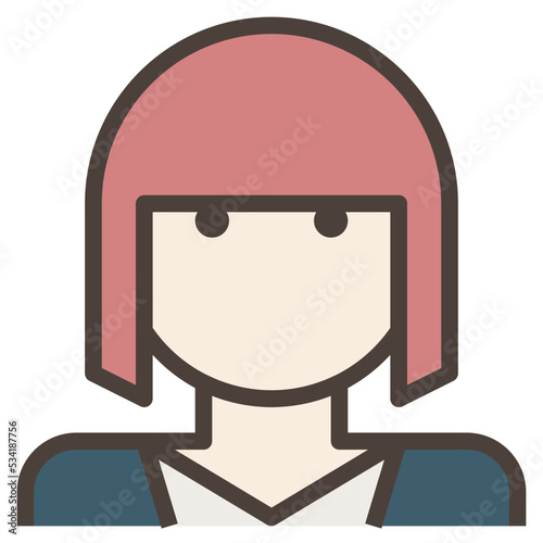 bangs modern line style icon