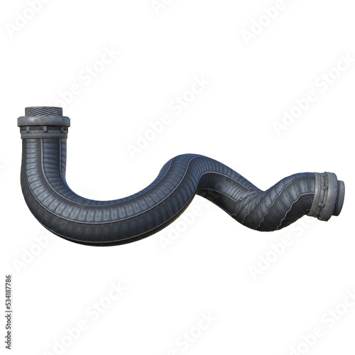 SciFi Tube Pipe Illustration with Transparent Background PNG

