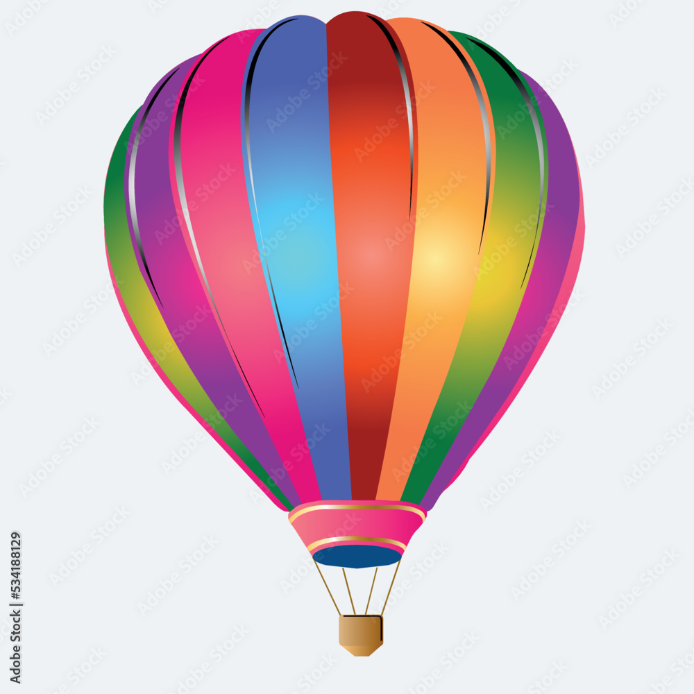Naklejka premium Colorful hot air balloons flying isolate on white background