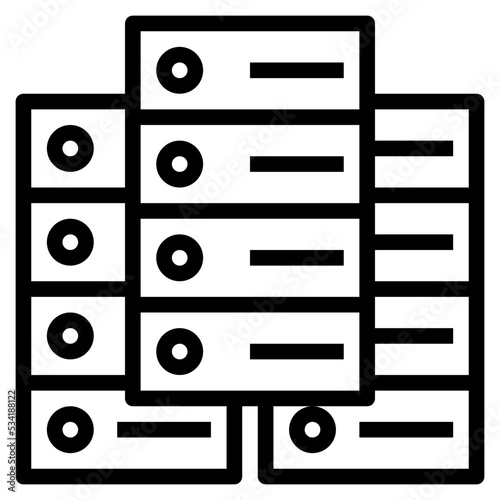 data modern line style icon
