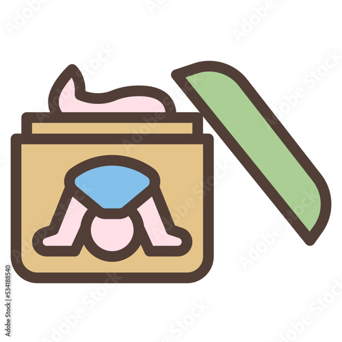 diaper modern line style icon