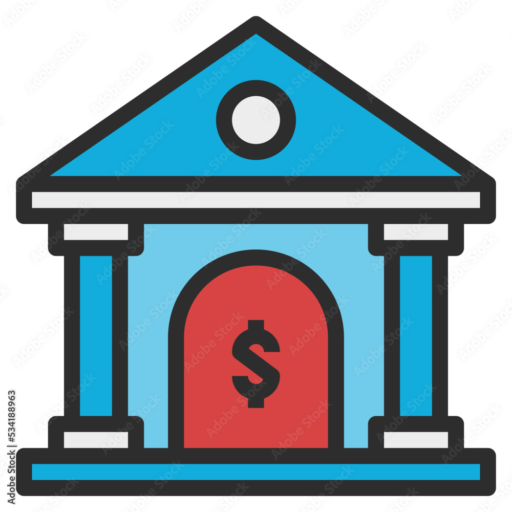 bank modern line style icon bank modern line style icon