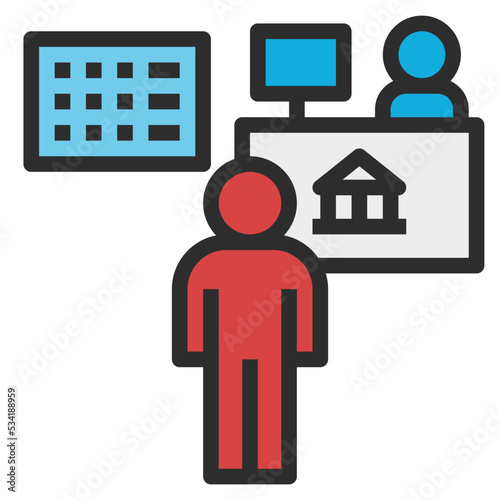 customer modern line style icon