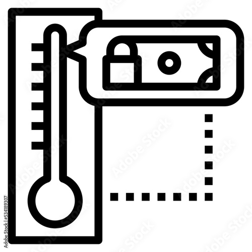 credit modern line style icon