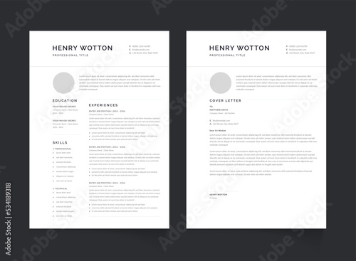 CV / Resume and Cover Letter Template