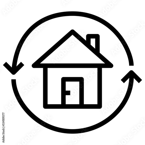 home modern line style icon