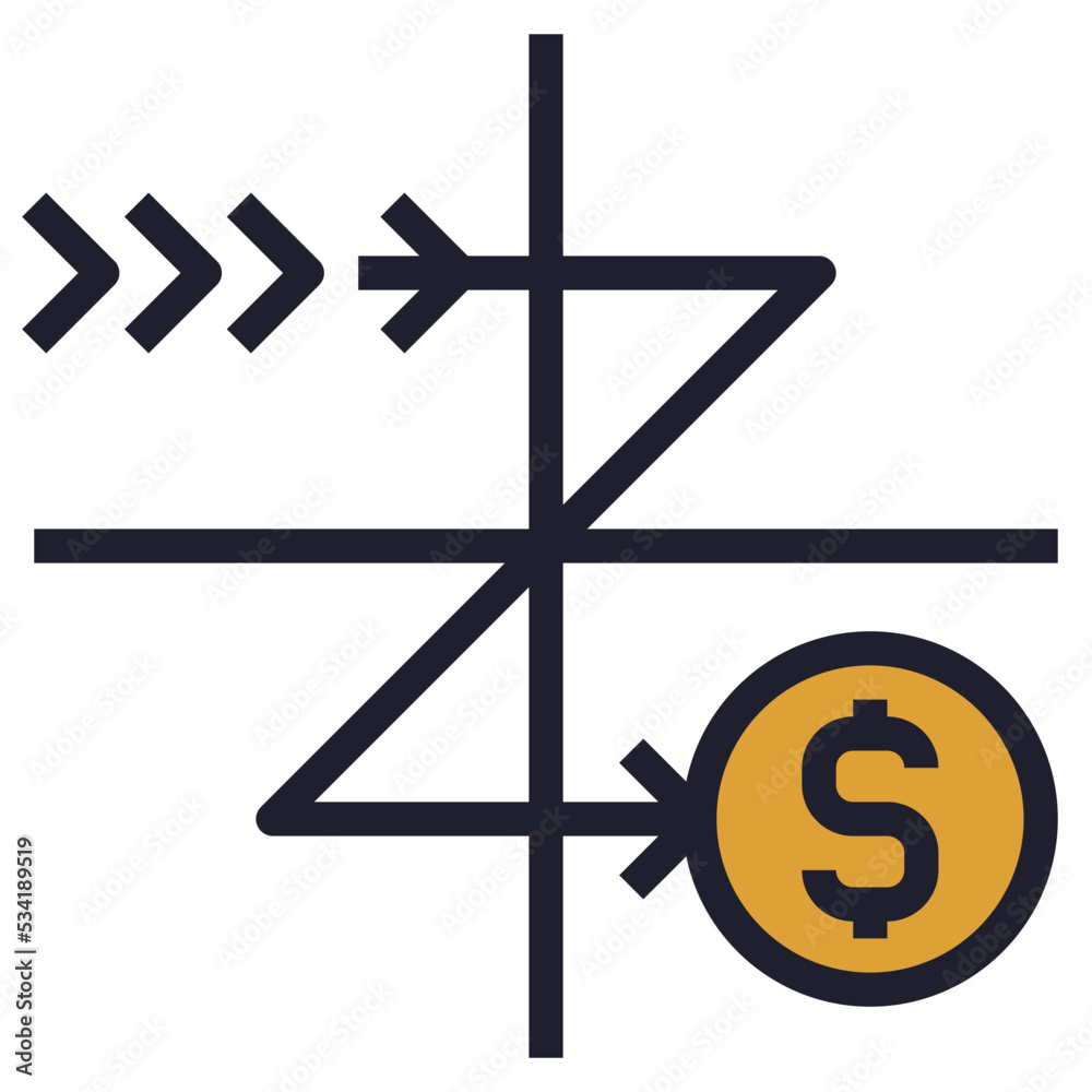 Fototapeta premium cash modern line style icon