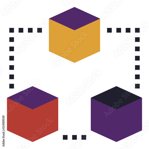 block modern line style icon