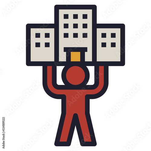 entrepreneur modern line style icon