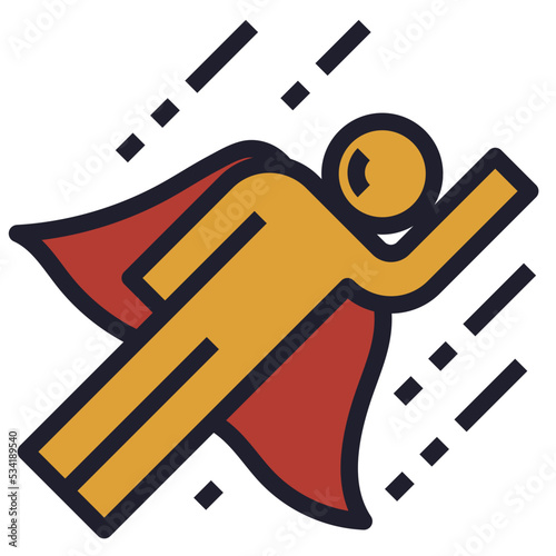 hero modern line style icon