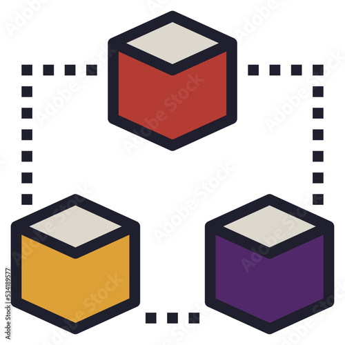 block modern line style icon