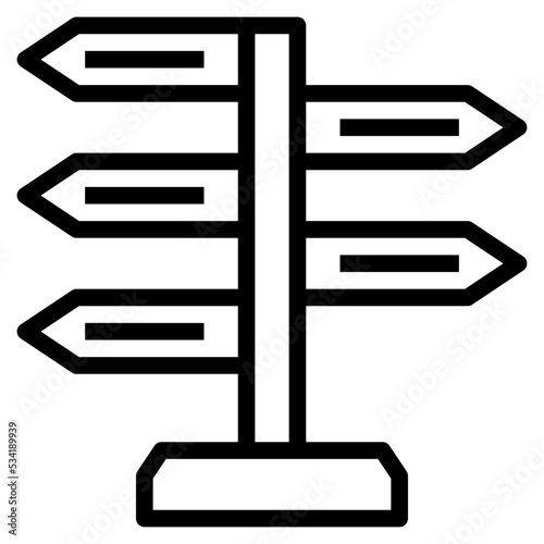 decision modern line style icon