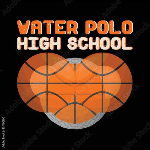 best happy water polo t shirt design vector