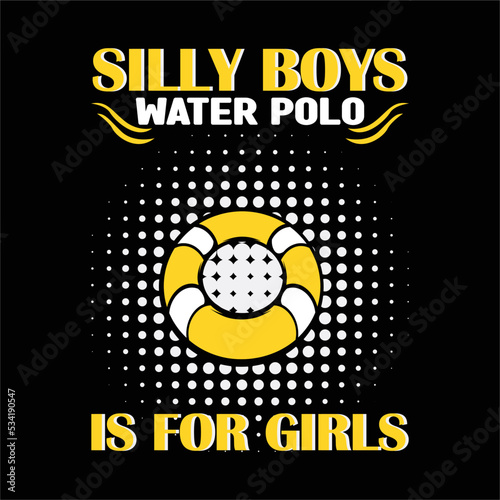 best happy water polo t shirt design vector