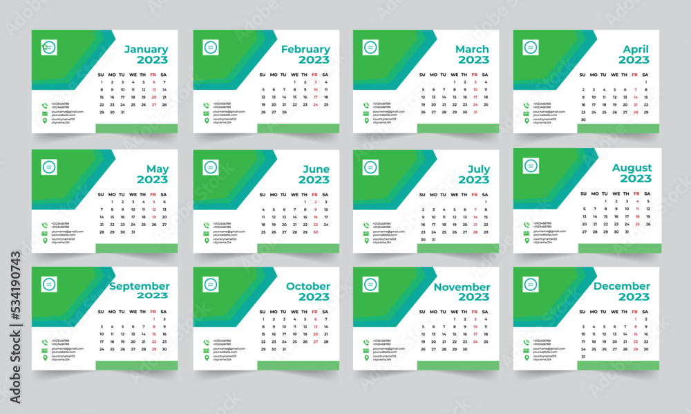 Desk calendar design or calendar 2023 Desk calendar design or calendar 2023