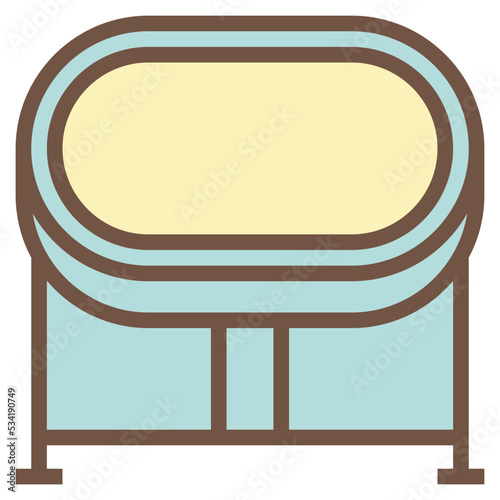 bassinet modern line style icon