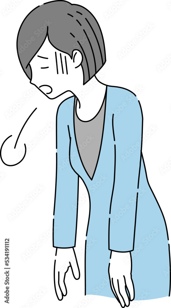 疲れてため息をつくビジネスウーマン