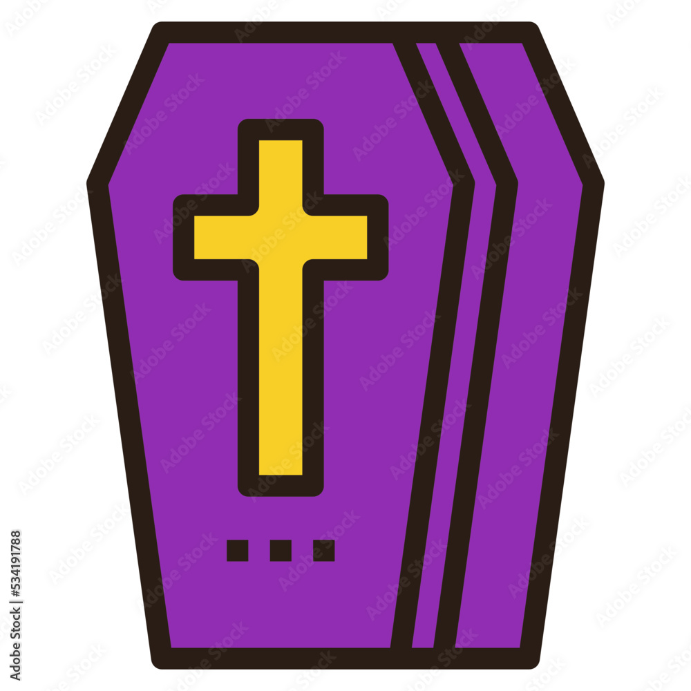 Obraz premium coffin modern line style icon