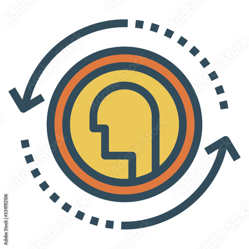 head modern line style icon