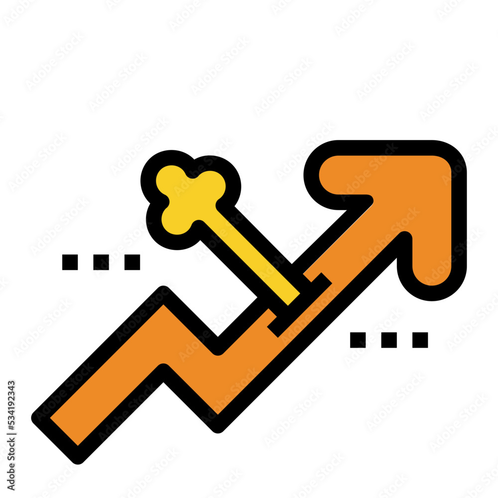 growth modern line style icon